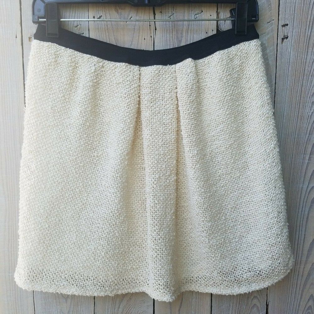 GAT RIMON SKIRT winter white / cream black mini